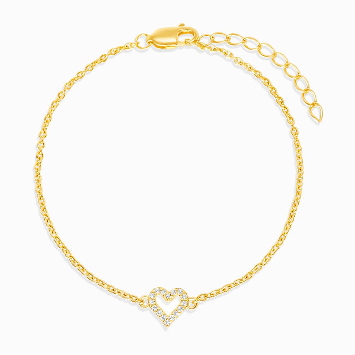 Armband Love Witte Topaas Goud