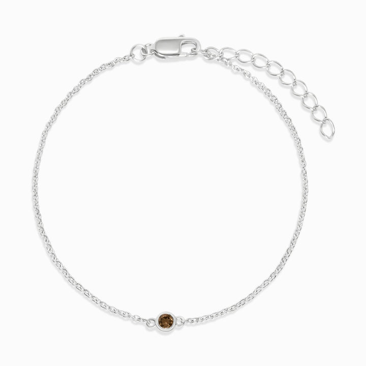 Armband met bruine edelsteen Rookkwarts, een magisch kristal. Sieraden met Rookkwarts om als armband te dragen.