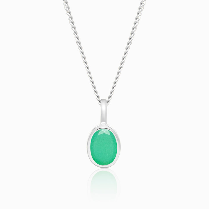 Hanger Mei Chrysopraas Zilver