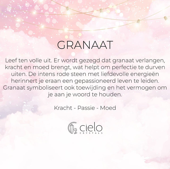 Armband Januari Granaat Goud