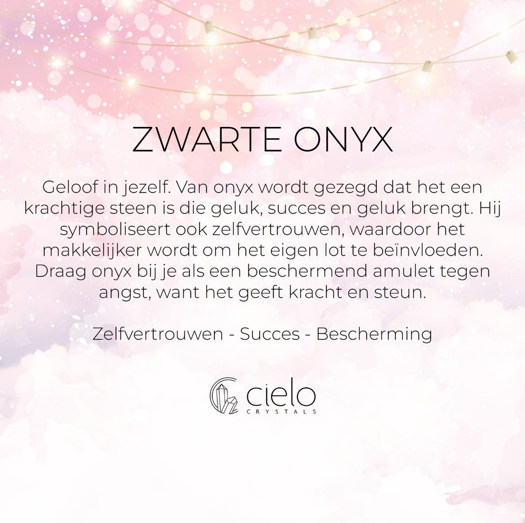 Hanger Juli Zwarte Onyx Goud