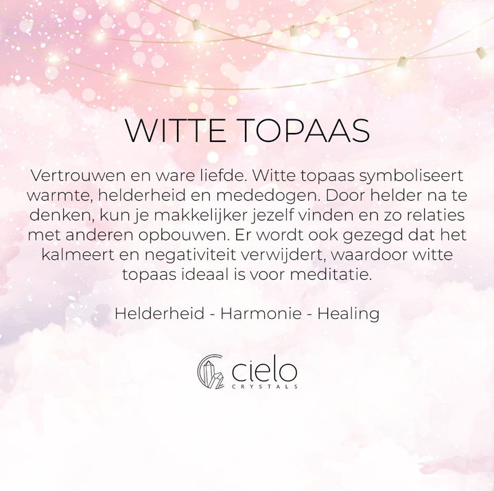 Hanger Leo (Leeuw) Witte Topaas Goud