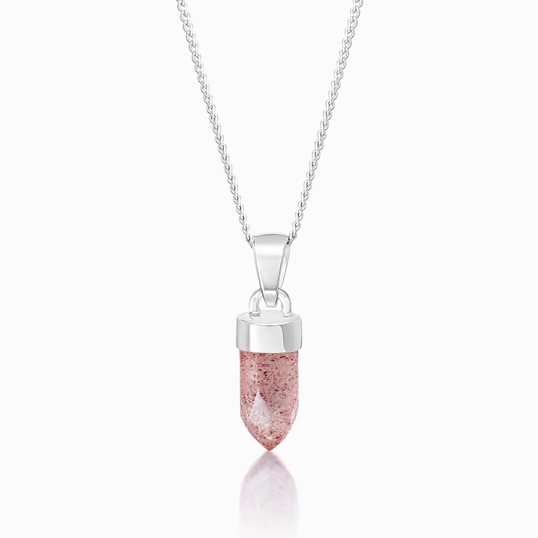 Ketting met minipuntje van Aardbeienkwarts.