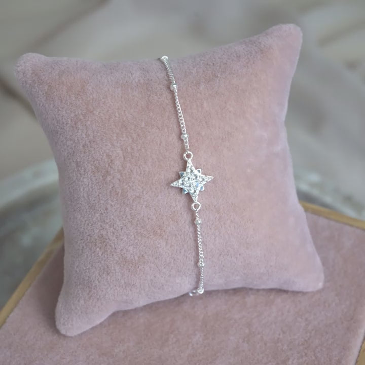 Armband Star Witte Topaas Zilver