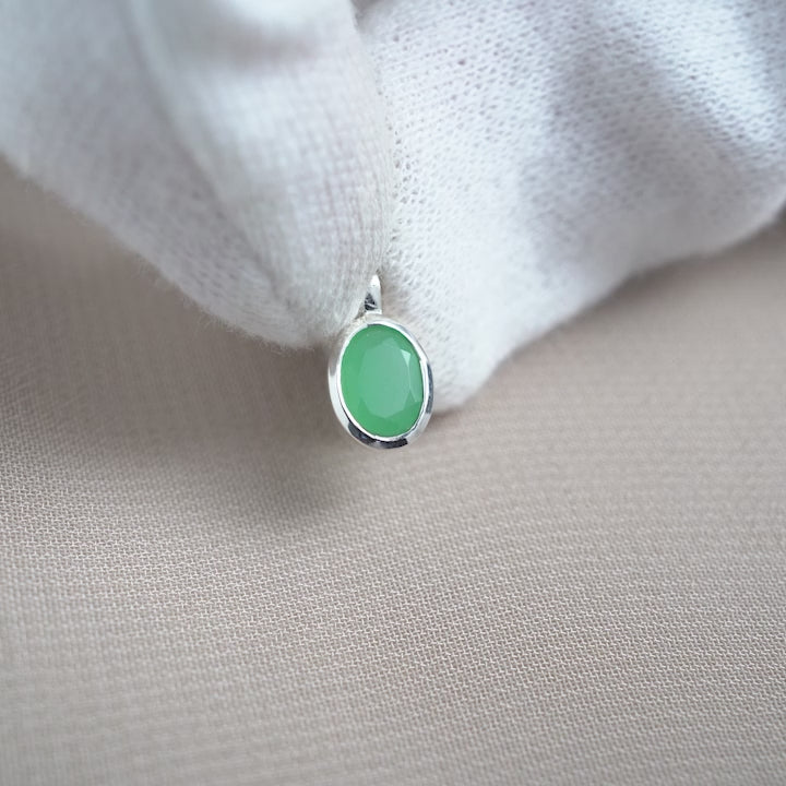 Hanger Mei Chrysopraas Zilver