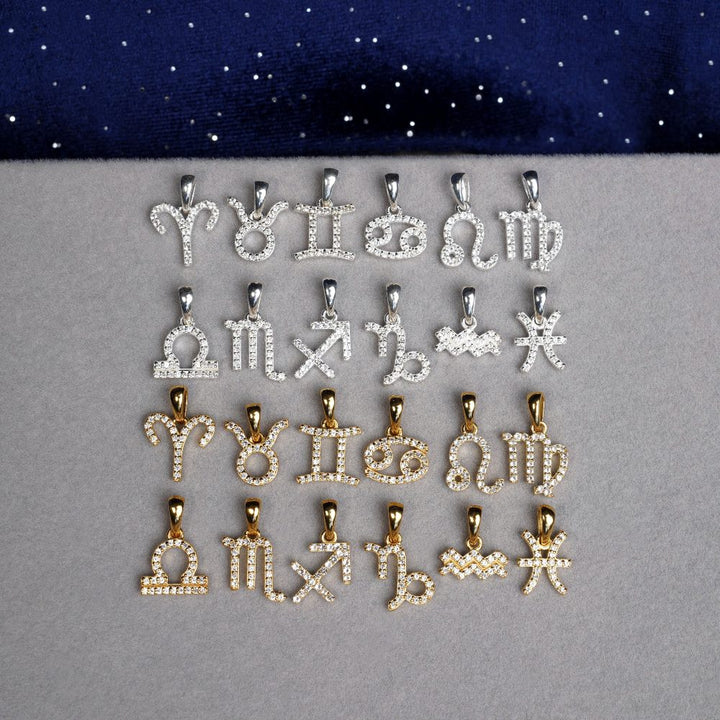 Zodiac collectie sieraden in zilver en goud. Edelsteen sieraden met sterrenbeelden.